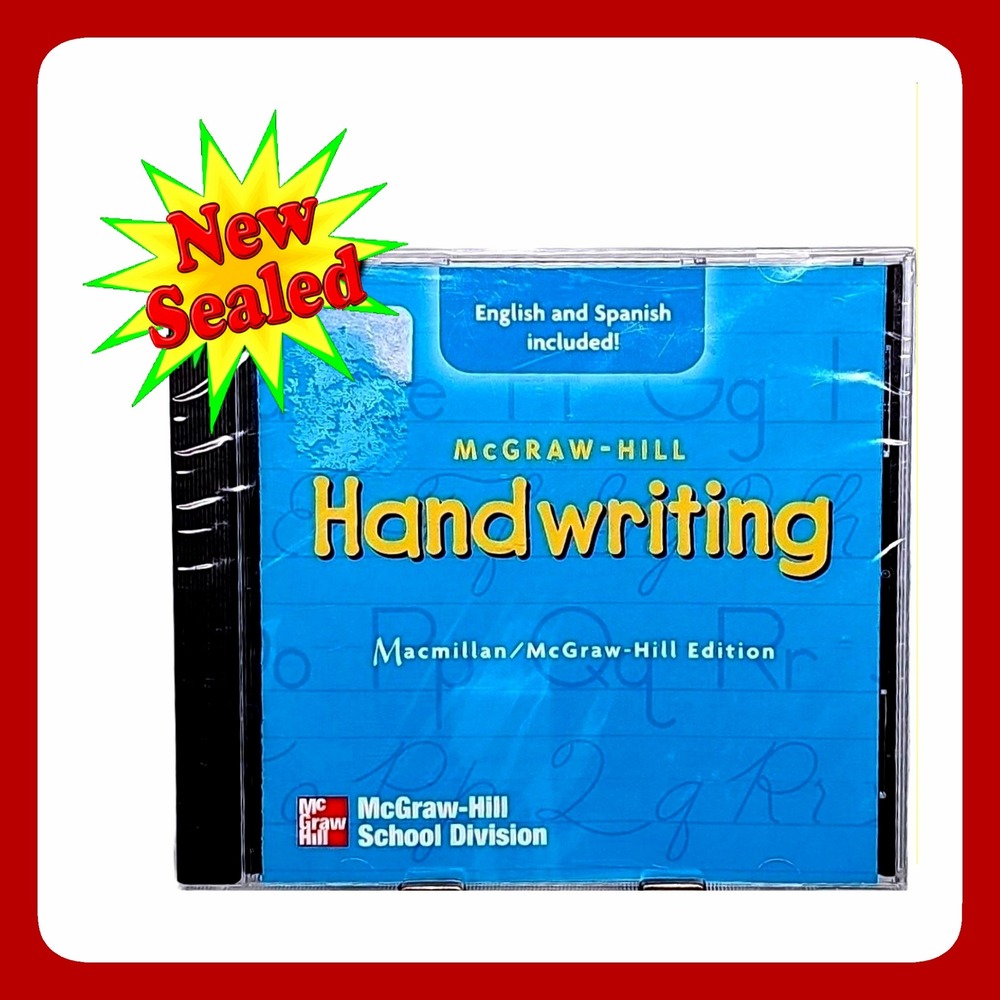 McGraw-Hill Handwriting CD-ROM Bilingual PC Mac 0022451641 School‎ Division New